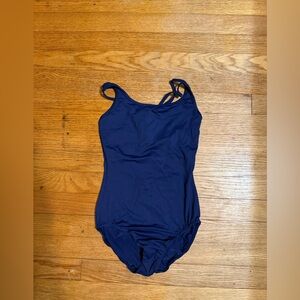 Womens So Danca navy ballet leotard